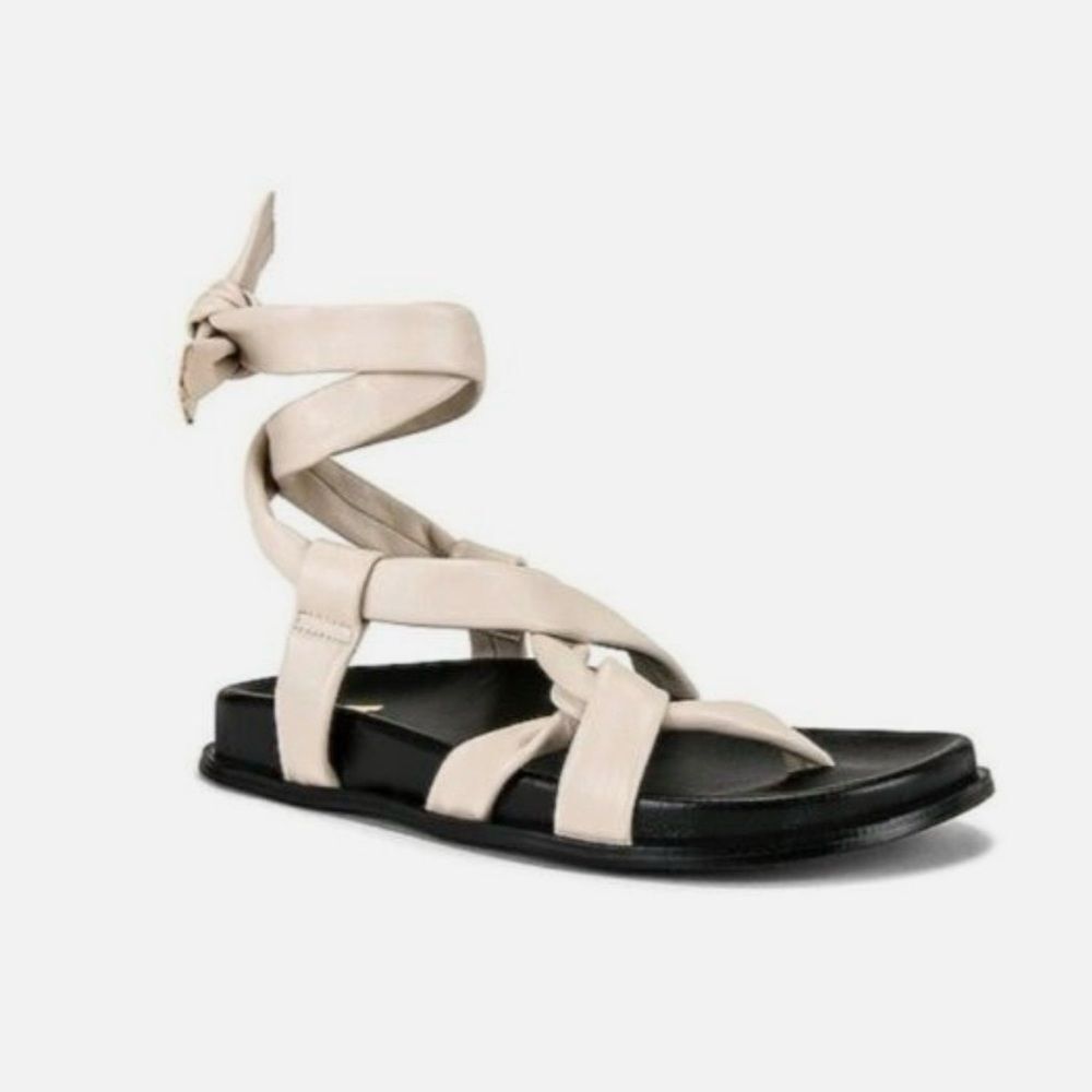 LPA Cream and Black Gladiator Sandals